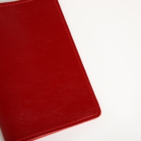 Cover for passport, Textura, red color-3