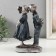 Polystone souvenir "Girl and a boy with a bouquet" silver 15.5x11.2x21 cm