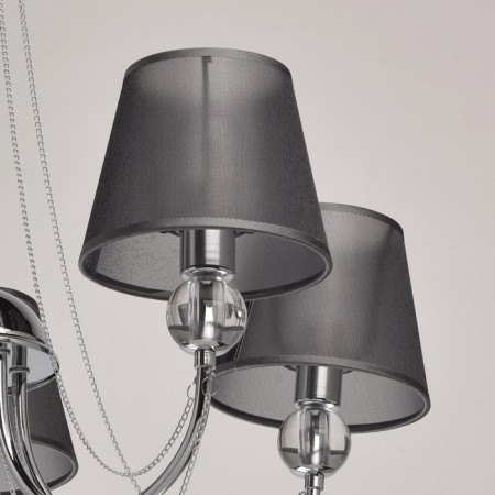 Ceiling chandelier "Federica", 5x40W E14, chrome 64x64x60 cm-4