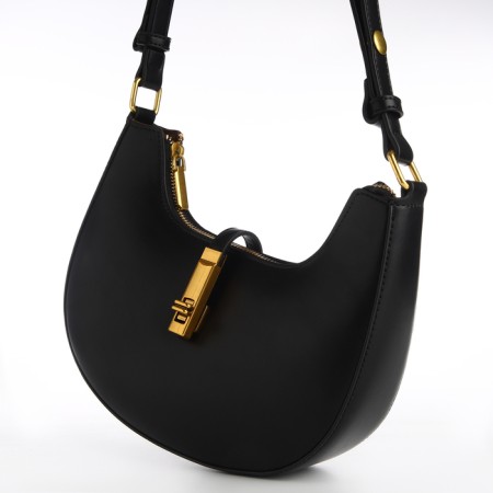 Female bag Textura, small size, black color-3