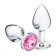 Anal traffic jams, silver, pink crystal, d = 34 mm