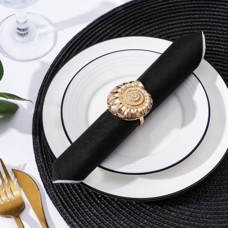 NATURE napkin ring, 4.5 × 5 × 4.5 cm, gold color-1
