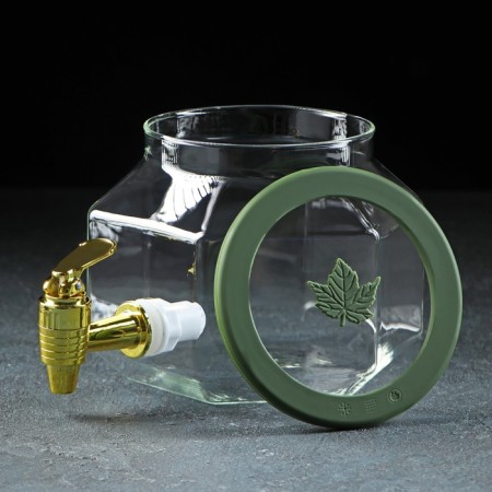 Drinking for drinks Glass "Leaf", 2.5 l, 18 × 12 × 15 cm-1