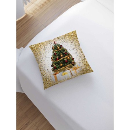 Decorative pillowcase "Christmas tree in confetti", on a zipper, size 45x45 cm-1