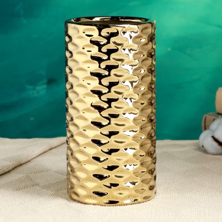 Kashpo - Vase "Helen" Golden, 9x9x20cm-1