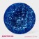 Board cutting glass shade "Blue agate", d = 20 cm, blue color