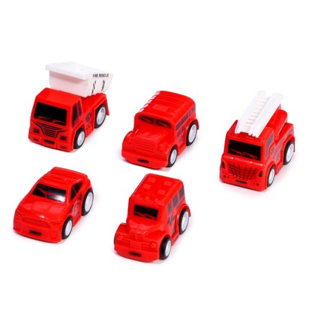 Set of children's machines "Fire Service", inertia, 5 pcs., Accessories-1