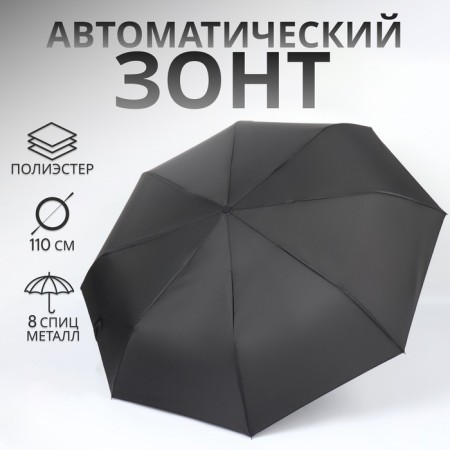 Automatic “plain” umbrella, 3 additions, 8 knitting needles, r = 48 cm, black color