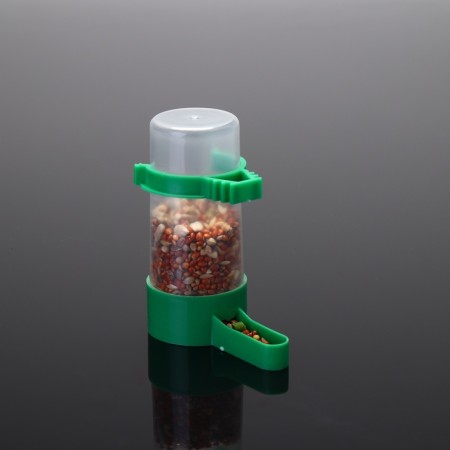 Drinker/bird feeder 3 x 9 cm, 60 ml, green-5