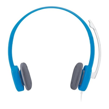 Headphones with the Logitech H150 microphone Blue/White 1.8m Pavers (981-000454)-3