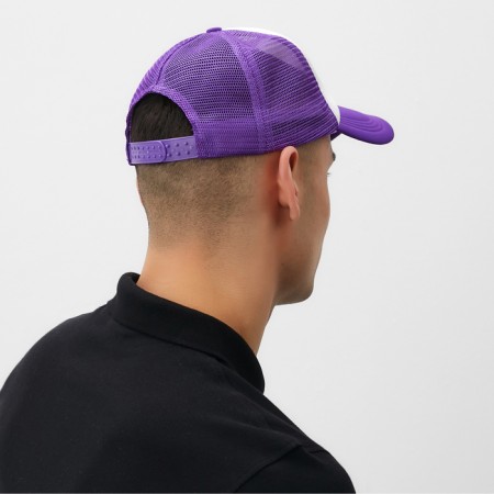Baseball cap with minaku grid, color violet/white, rr 56-58-4
