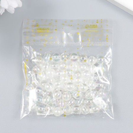 Beads for creativity Plastic "Soap bubble" Transparent "set of 20 grams 0.8x0.8x0.8 cm-2