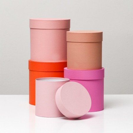 Set of round boxes 5 in 1, 20 x 20 x 20 - 14 x 14 x 14 cm mix-1