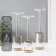 Summary metal, acrylic "rectangles" d = 6.5 cm, set 3 pcs h = 24 cm, 22.5 cm, 20.5 cm