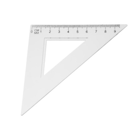 Triangle 9 cm, 45 °, transparent-1