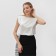 Top female minku: casual collection color white, size 50