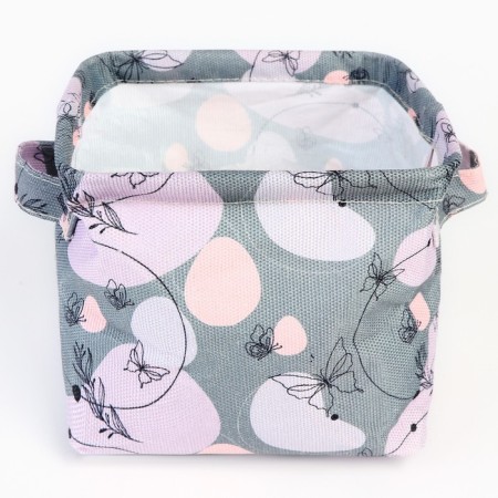 Organizer for storage, coffee for linen, waterproof “tenderness”, 14.5 x 13.7 x 14 cm.-3