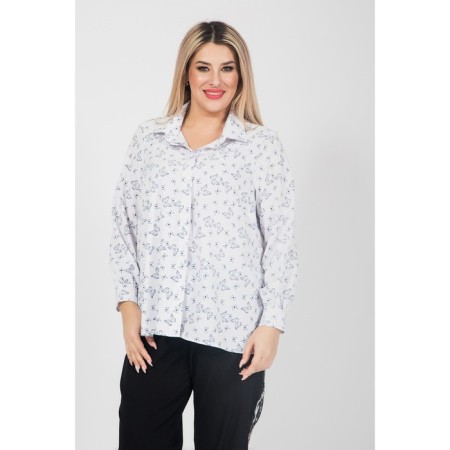 Female shirt, size 54, white color-1