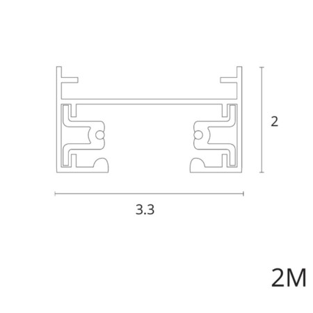 Studge ARTE LAMP Track Accessories A540233, 3.3x200x1.95 cm, white-1