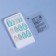 Freshness patch nails, 24 pcs, with glue plates, almond shape, blue/pink color