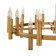 Leonardo 20XE14 rod chandelier 60W, size 90x90x30-95 cm, bronze color