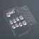 Follow nails “Cloud”, 12 pcs, with adhesive plates, shape soft square, white/purple/transparent color