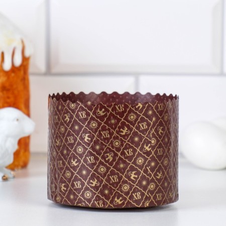 Paper form for cupcake, muffins and kulich "XV" 110x85mm-1