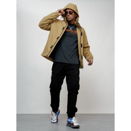 Sports male jacket, size 50, beige color-5