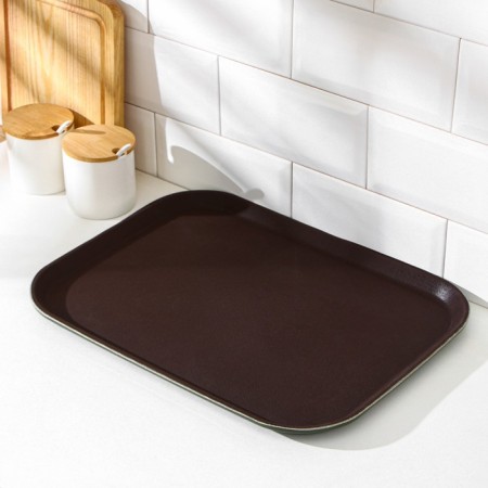 Runned shade, 41 × 31 cm, brown color-1