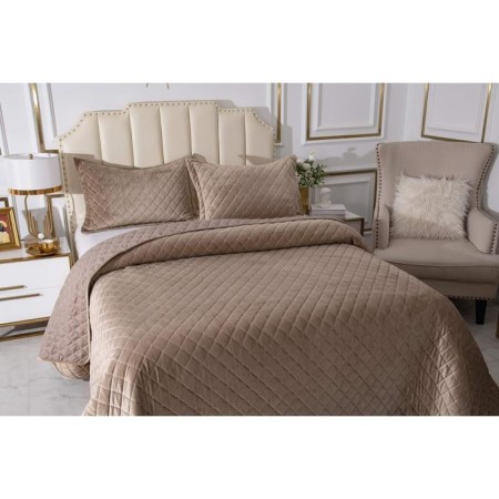 A set with a veil "Nathaniel", size 160x220 cm, 50x70 cm, beige color-2