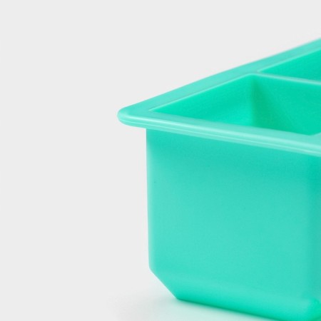 Form for the ice “Cube”, silicone, 16.5 × 11.5 × 5 cm, 6 cells (5 × 5 cm), turquoise color-5