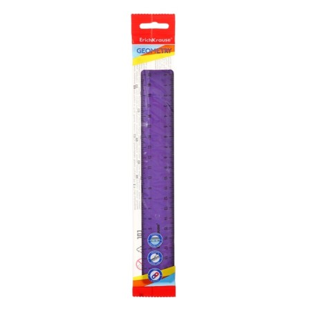 Line 20 cm Erichkrause "Iris", plastic, bilateral scale, opaque, purple, euro suspension-1
