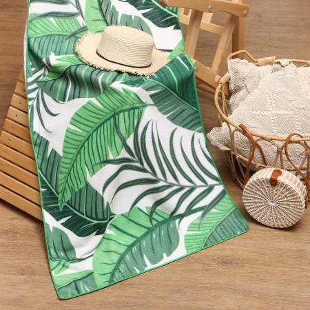 Towel beach Ethel "Leaves", 70*140 cm, 250g/m2, 100%p/e