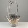 Set of wicker baskets, d23x18/42 cm, d27x19/44 cm, d29x19/46 cm, 3 pcs, gray, bamboo