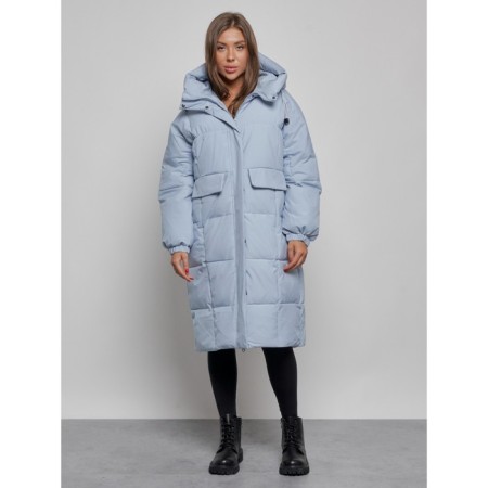 Coat insulated winter female, size 46, blue color