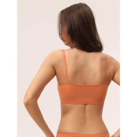 Female top on thin straps Mirey Top Spalla Stretta, size 48-50, Caramel color-1