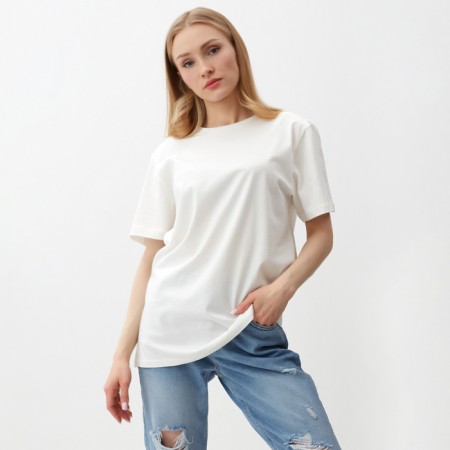 T -shirt female, milk color, size 46-1