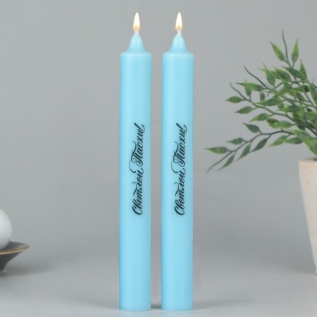Candles are high with the application of “Light Easter!”, 2 pcs., Blue, 19 x 2.1 cm.-1