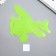 The phosphorus "plane" sticker with glue pads mix 29.5x25 cm
