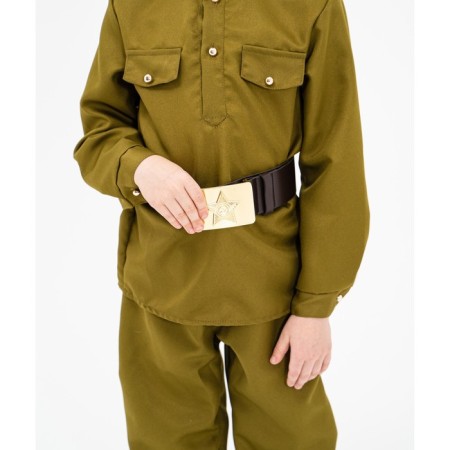 Masquerade military costume for a boy with a cap, belt, Gabardin, p/e, p. 32, height 122-128-2