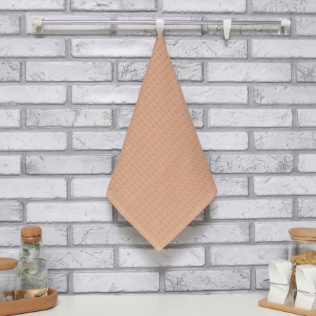 Toward "Dolyana" col. brown-gray 35x60 cm, 100% hl., large waffle 220 g/m2