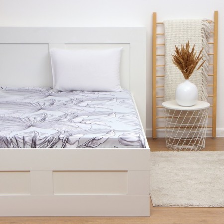 Glass Electric Glass Gray Tropics, 160x200x25 cm, 100% cotton, Poplin