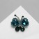 Brooch "Butterfly" baby, the color is blue-green in silver