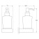 Holder with a dispenser of liquid soap, matte glass, chrome