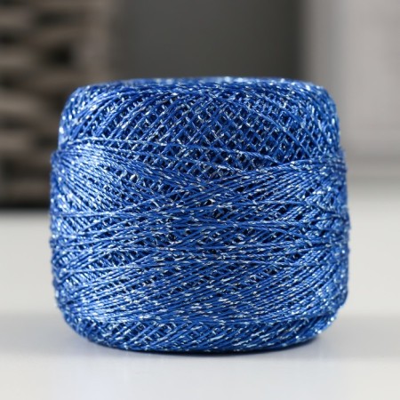 Yarn "Camelia" 70% polyester, 30% lurers 190m/25 ± 5g (428 cornflower)