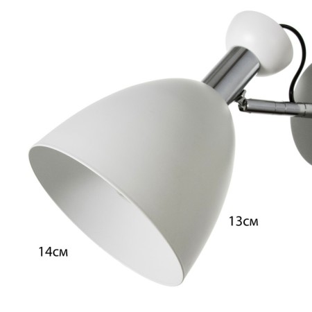 Sconces with a switch on the wire "Claudia" E27 40W white 28x15x20cm-5
