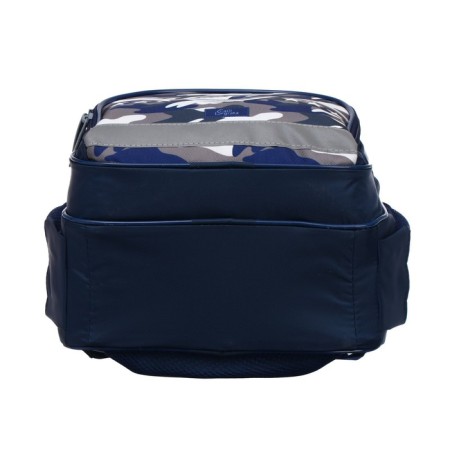 School backpack, 36 x 23 x 13 cm, ergonomic back, calligrata n "Hakki", blue-15