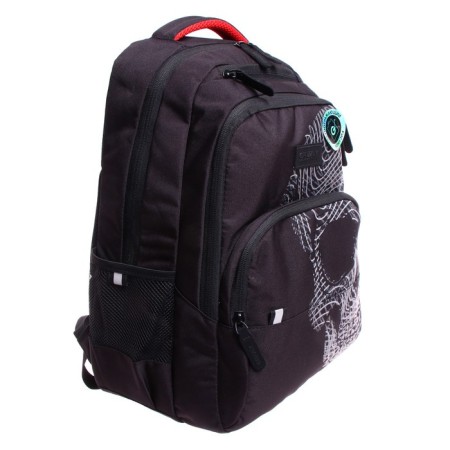 Youth backpack 45 x 32 x 23 cm, ergonomic back, laptop department, Grizzly 330, black RU-330-2_1-1