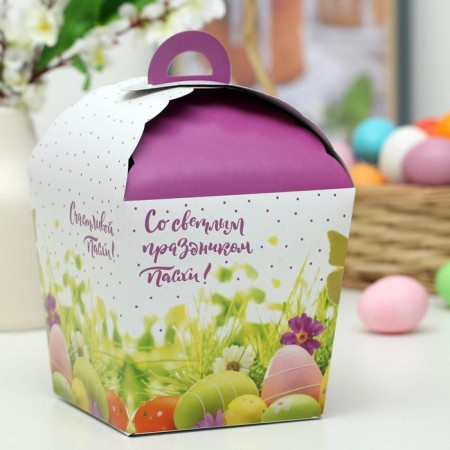 Easter box "Bright Easter!", In nettles, 17 x 17 x 26 cm