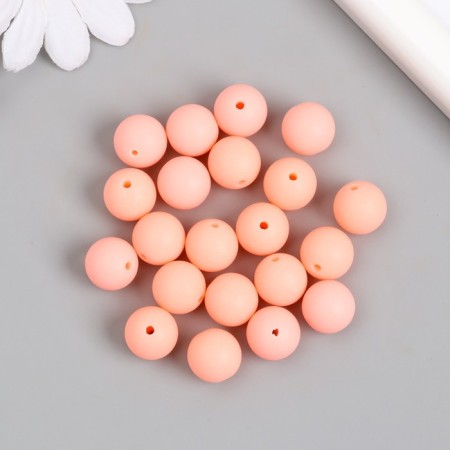 Beads for creativity plastic "Direct pink" matte d = 1.2 cm set 20 g-2